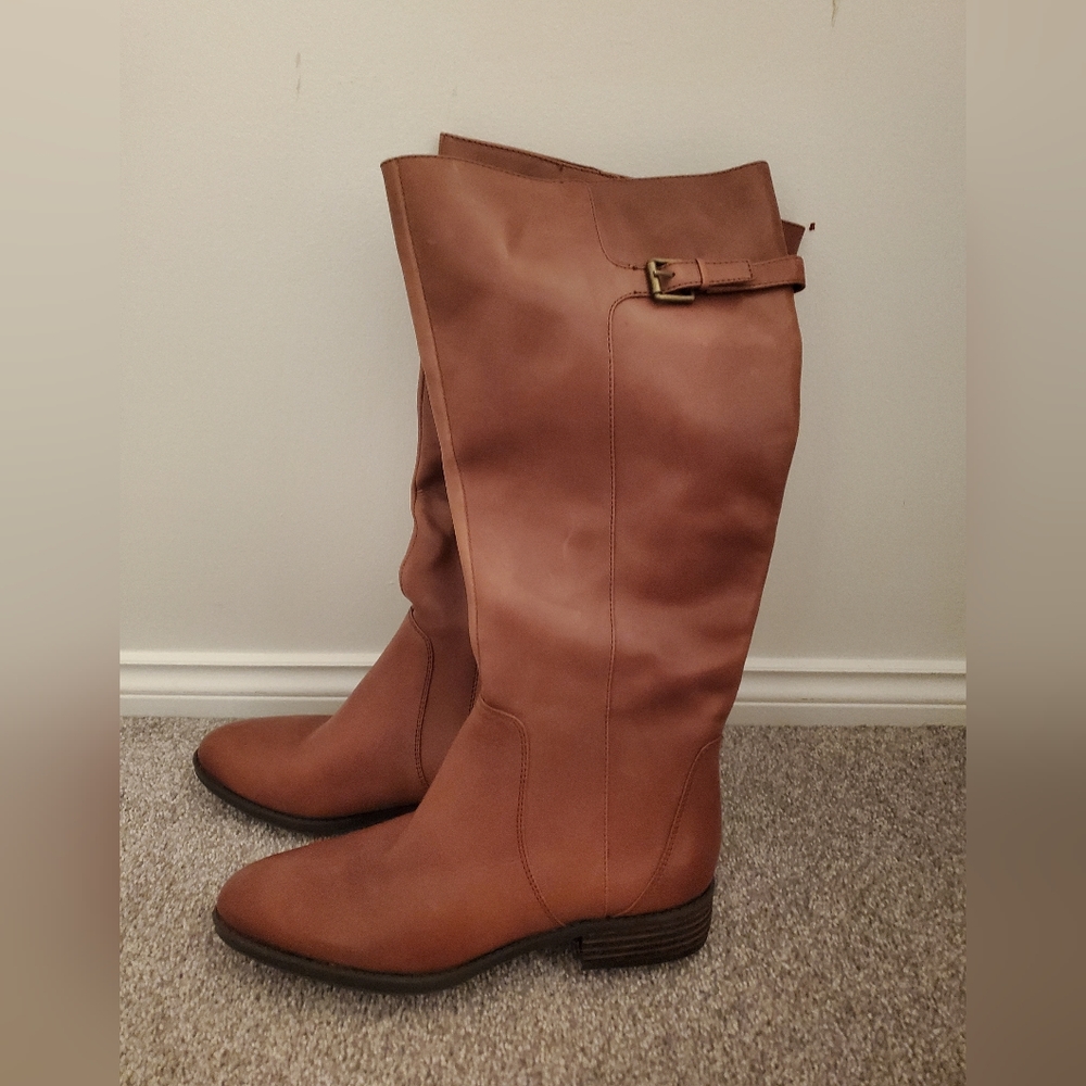 Never worn Sam Edelman Leather Brown Boots size 8.5 Athletic Fit